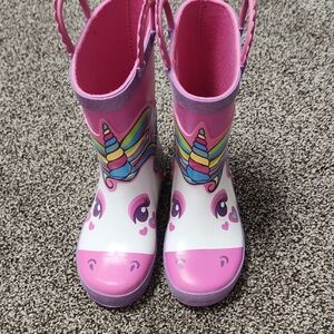 Member's Mark Kids Rain Boots - Pink and White
